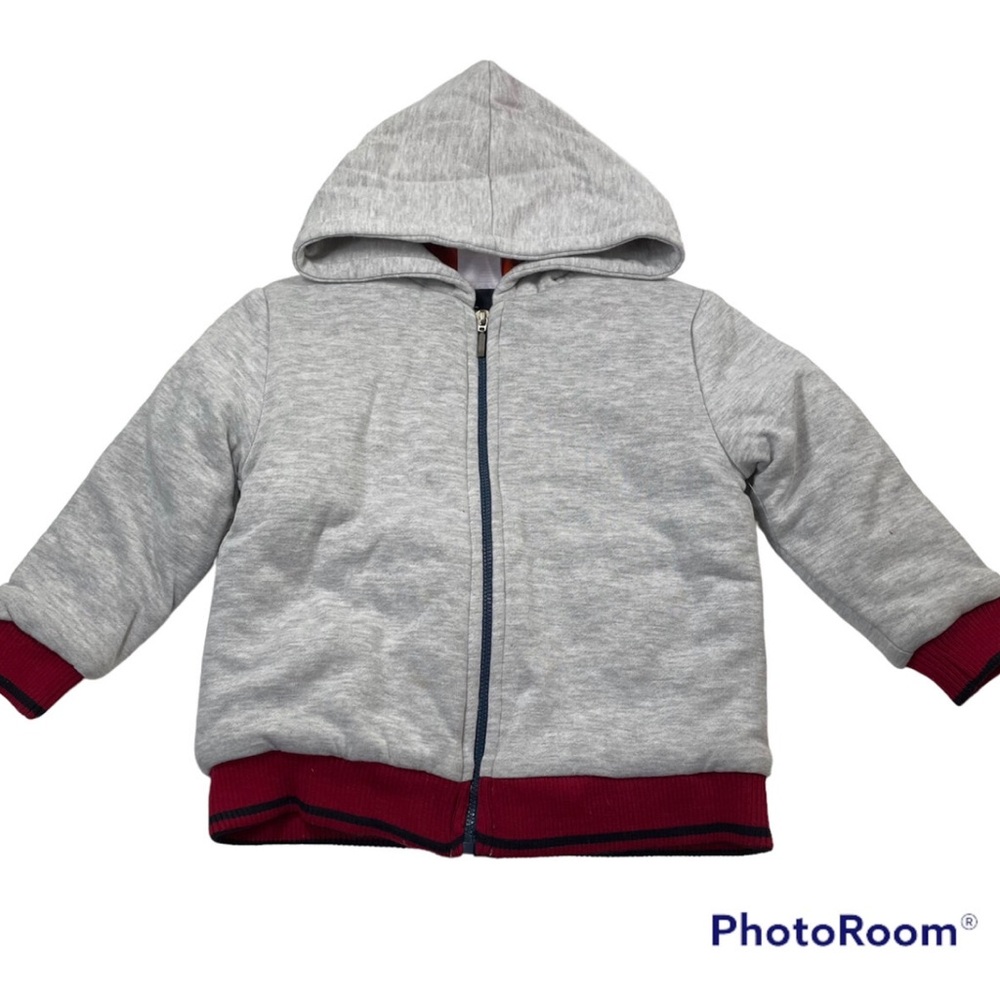 NWOT very warm Light Gray Heather Zip Up Hoodie Jacket Size 3T